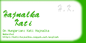 hajnalka kati business card